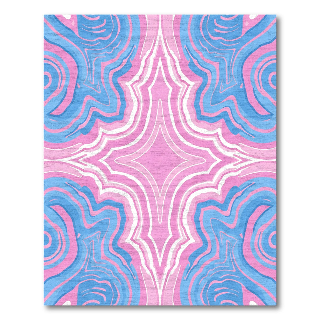 Serene Blue Pink Swirl Agate Rug