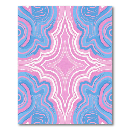 Serene Blue Pink Swirl Agate Rug