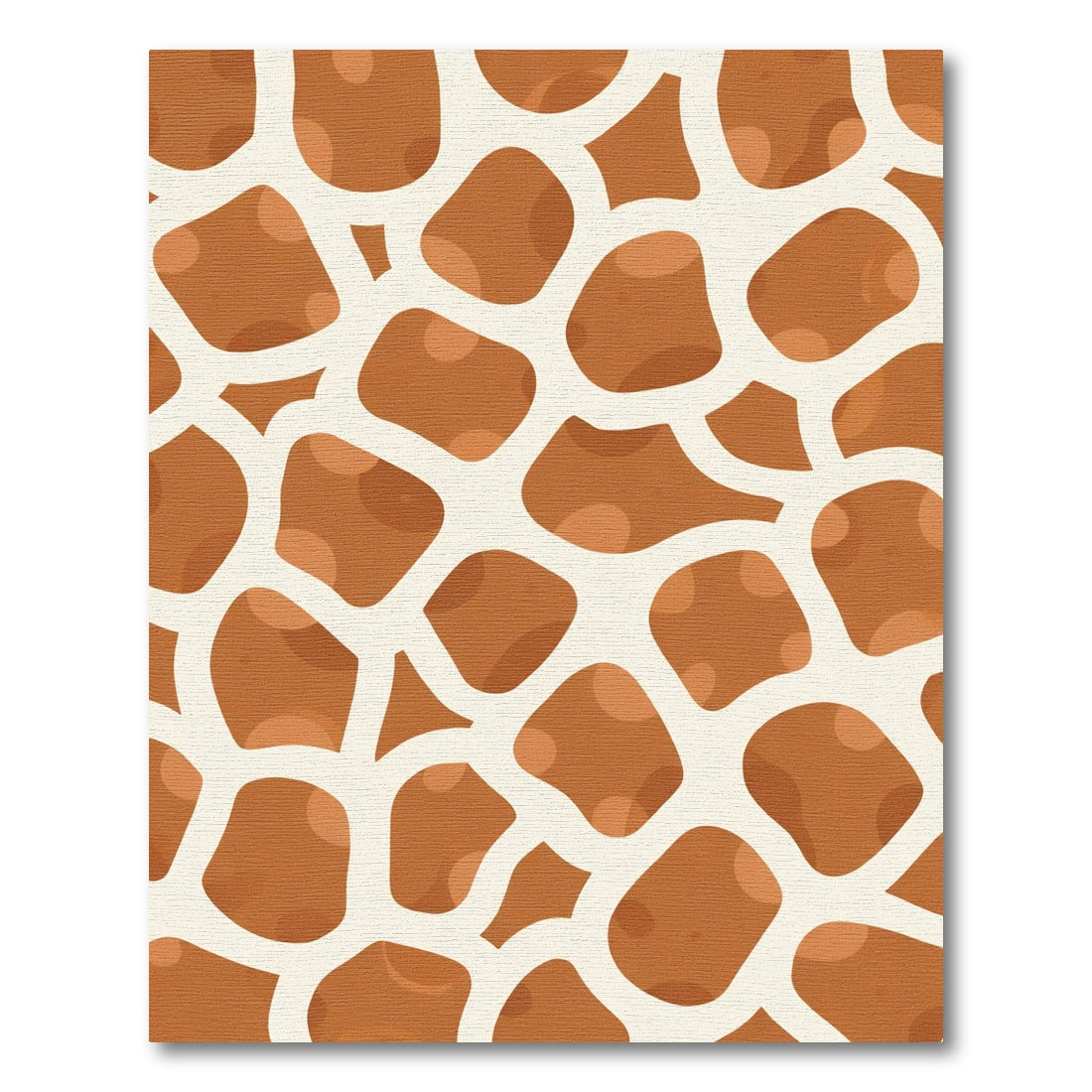 Orange Brown Giraffe Skin Texture Rug