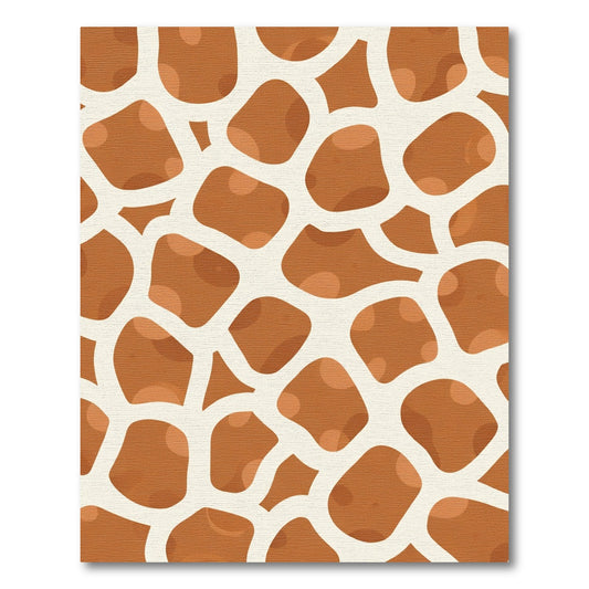 Orange Brown Giraffe Skin Texture Rug