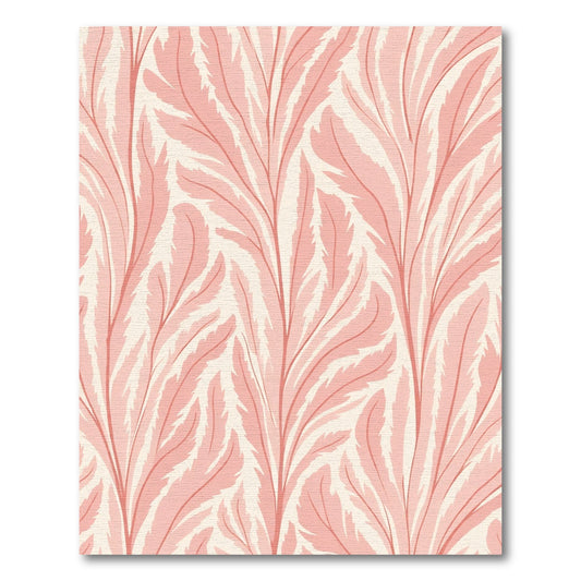Soft Coral Feather Allover Rug