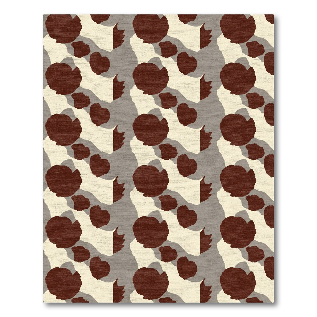 Rustic Brown Abstract Cloud Forms Rug