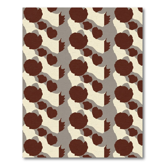 Rustic Brown Abstract Cloud Forms Rug