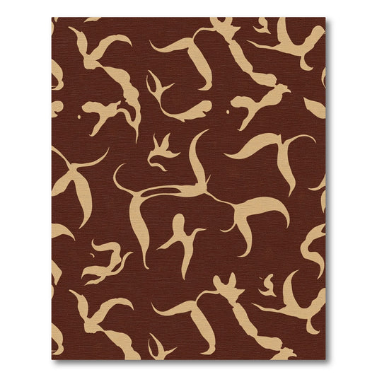 Brown Tan Abstract Organic Flow Rug