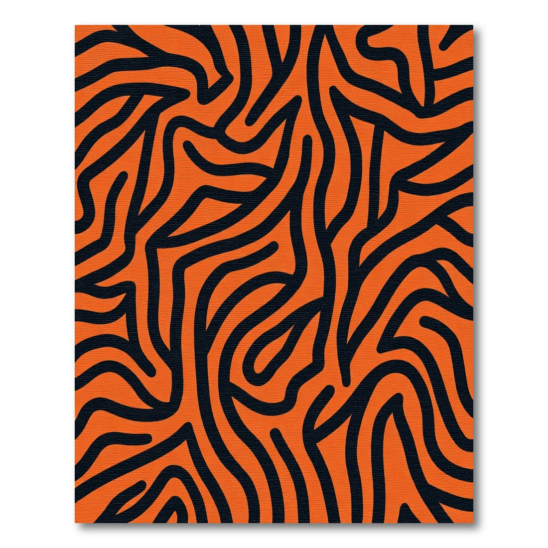 Bold Orange Black Zebra Lines Rug