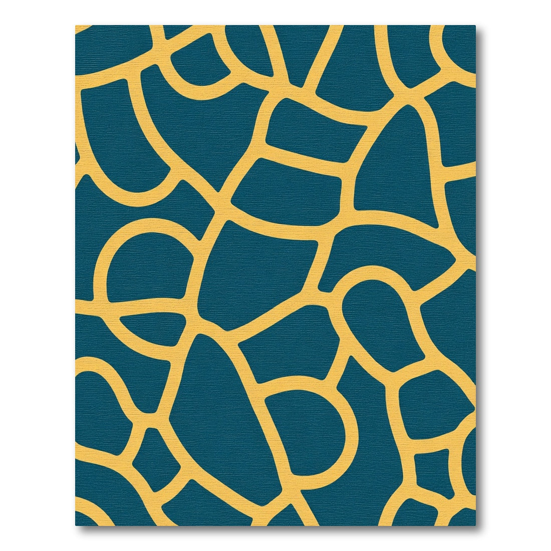 Deep Teal Organic Lattice Rug