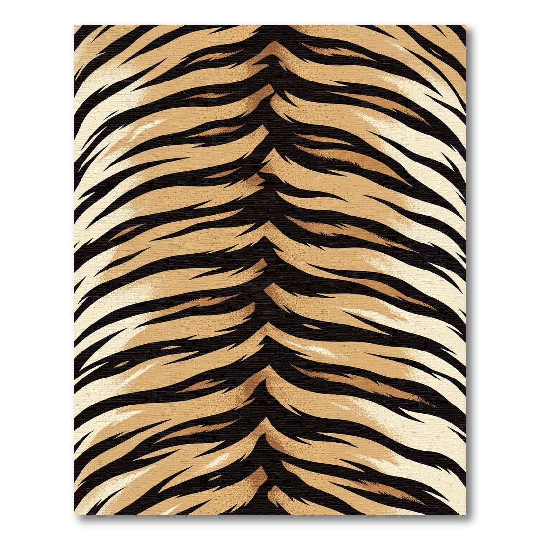 Bold Amber Tiger Stripe Animal Texture Rug