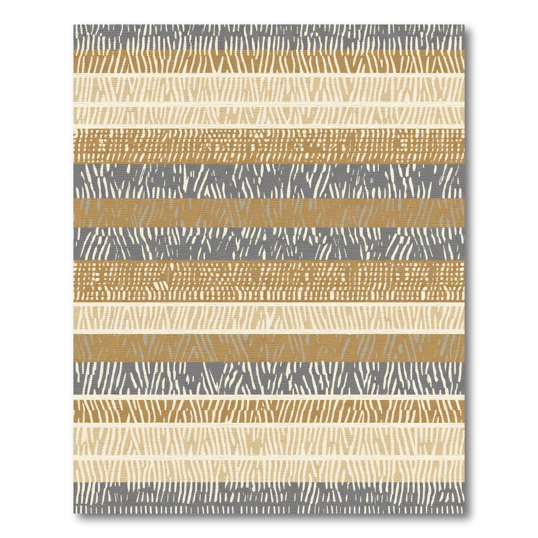 Earthy Geometric Stripes Rug