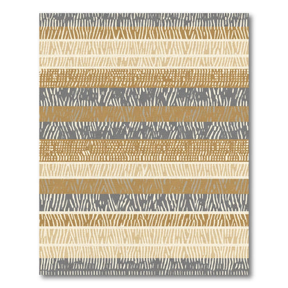 Earthy Geometric Stripes Rug