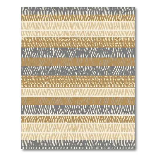 Earthy Geometric Stripes Rug