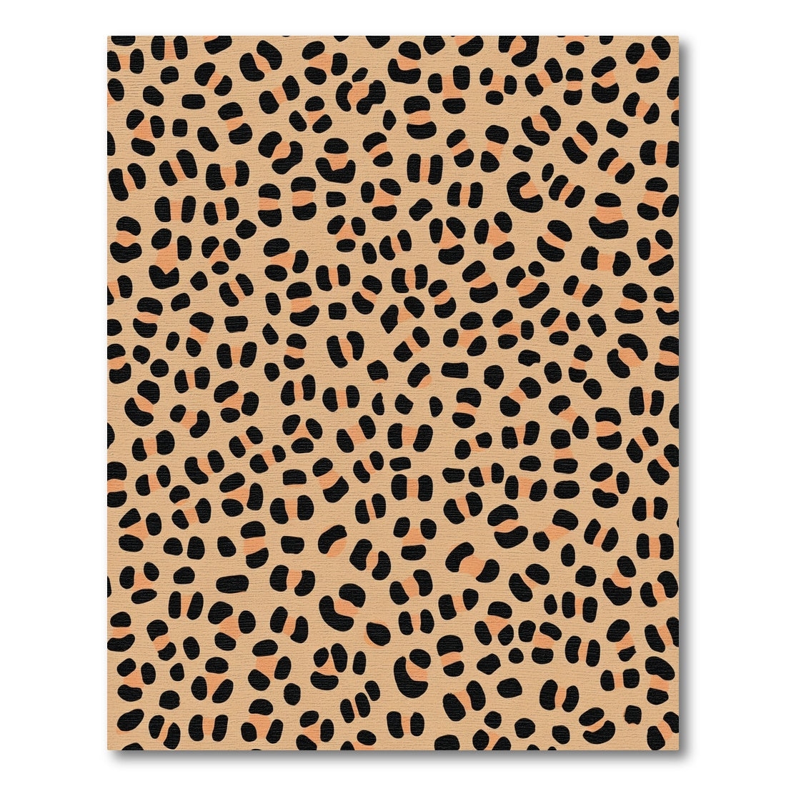 Classic Cheetah Spots Tawny Black Rug
