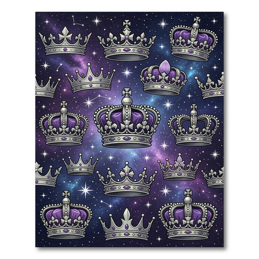 Royal Purple Crown Nebula Art Rug
