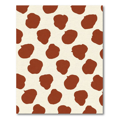 Brown Spotted Organic Shape Rug