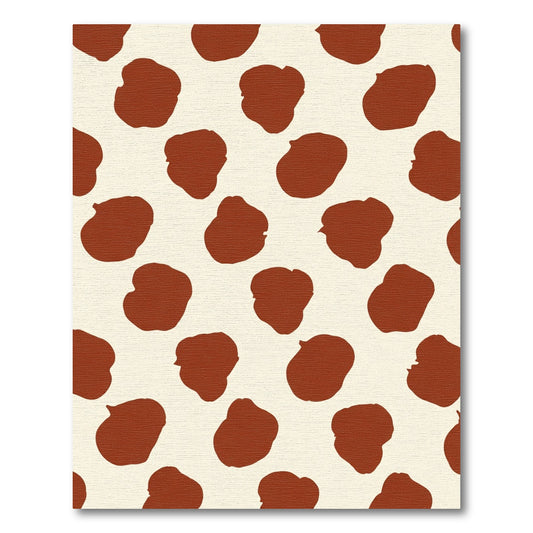 Brown Spotted Organic Shape Rug