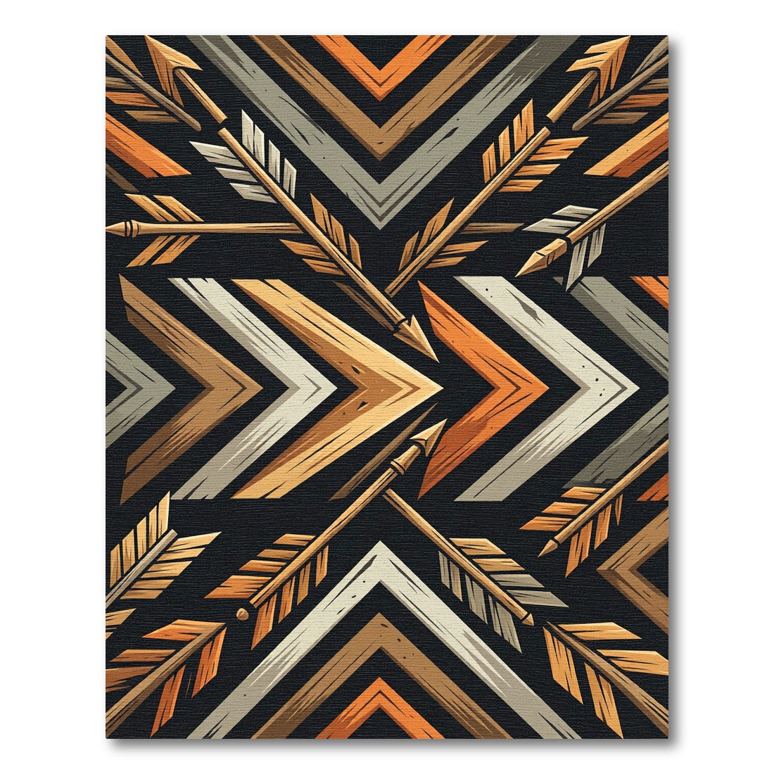Rustic Wooden Arrow Graphic Rug