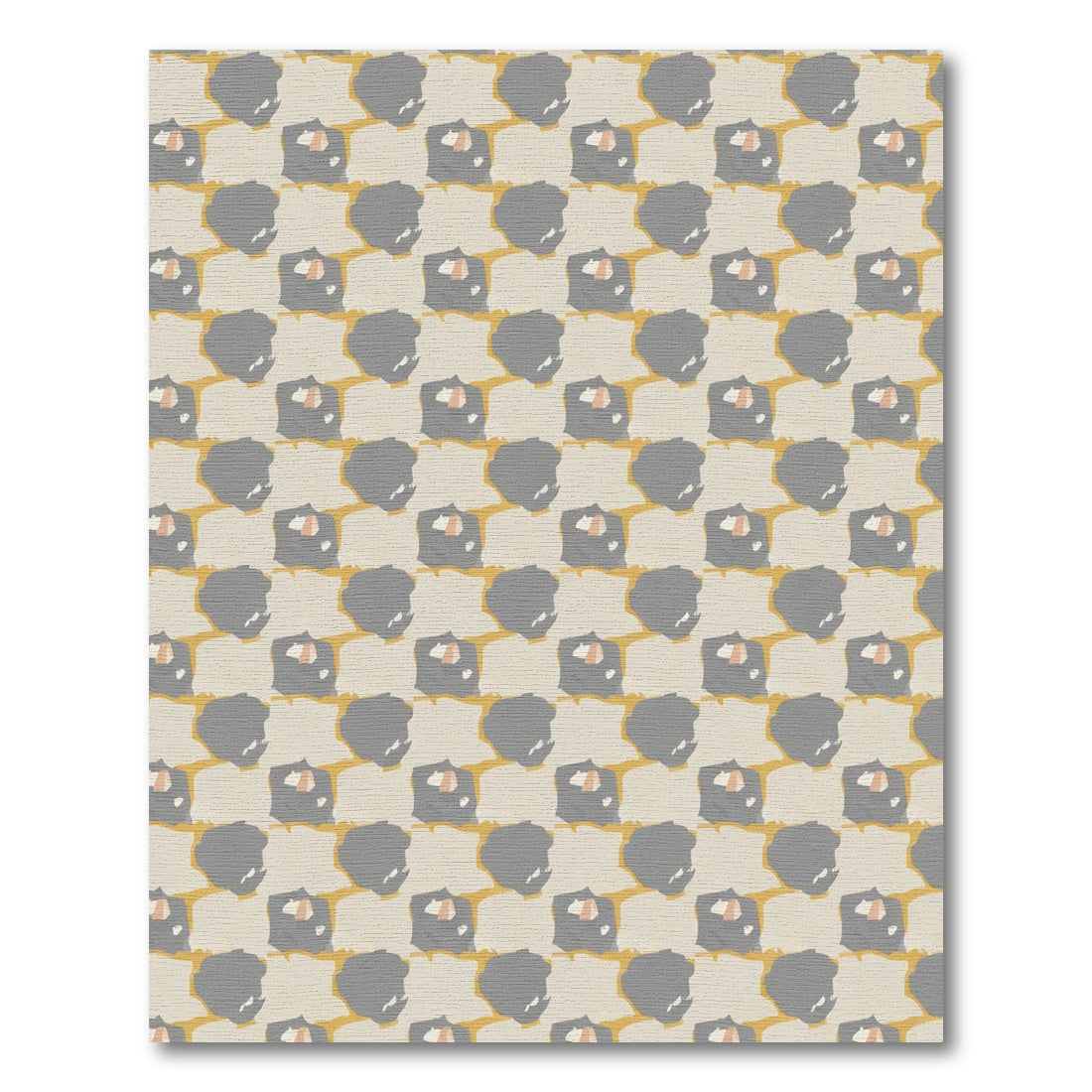 Soft gray abstract painted squares Rug