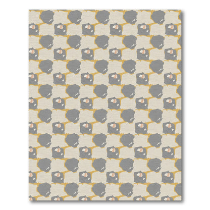 Soft gray abstract painted squares Rug