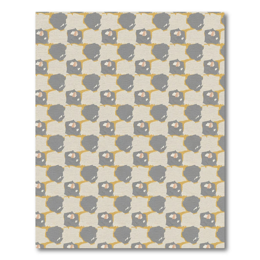 Soft gray abstract painted squares Rug