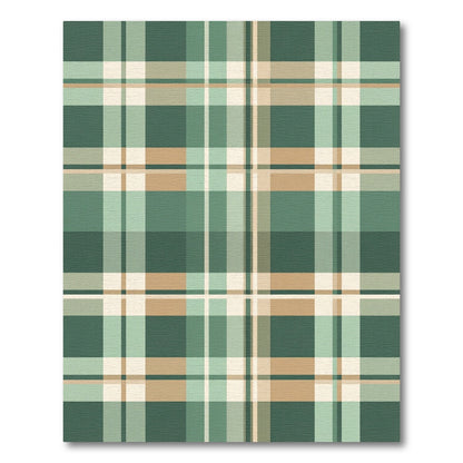 Classic Sage Green Plaid Tartan Rug