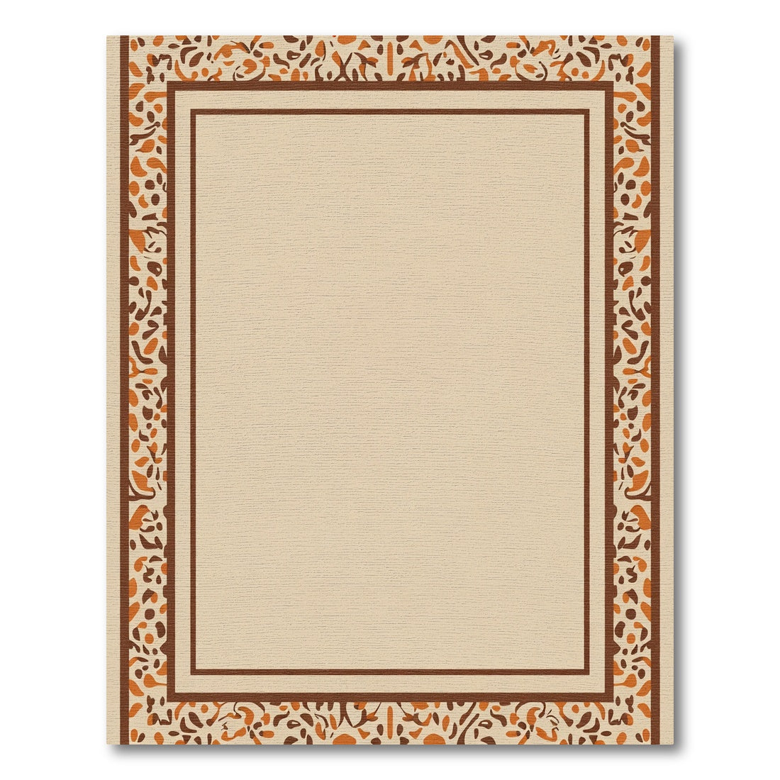 Earthy Speckled Border Cream Rug
