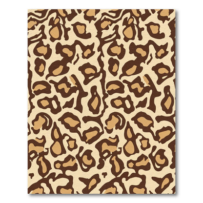 Bold Tan Leopard Spots Rug