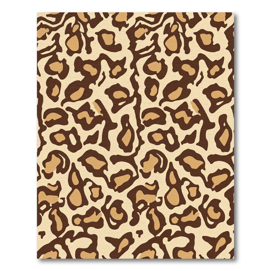 Bold Tan Leopard Spots Rug
