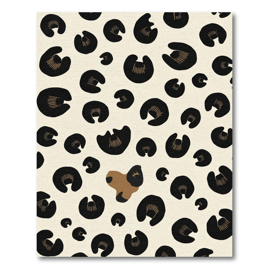 Bold Black Tan Leopard Spots Rug