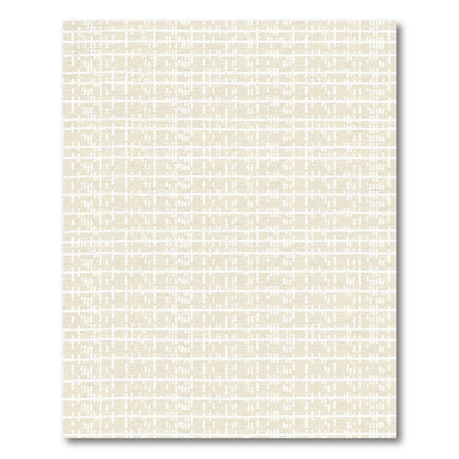 Cream Beige Linear Grid Texture Rug