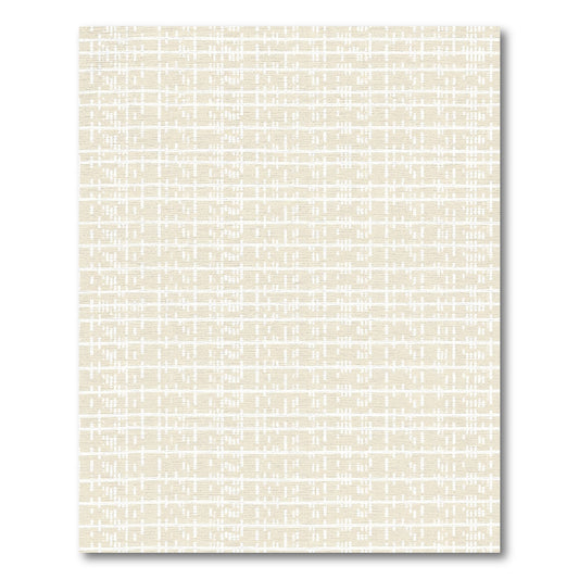 Cream Beige Linear Grid Texture Rug