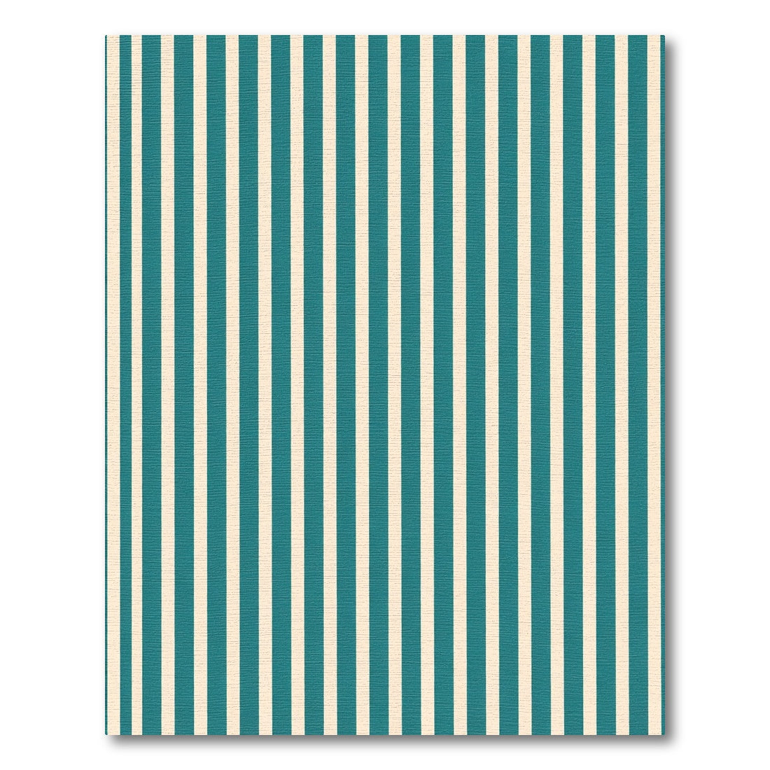 Teal Cream Vertical Stripe Rug