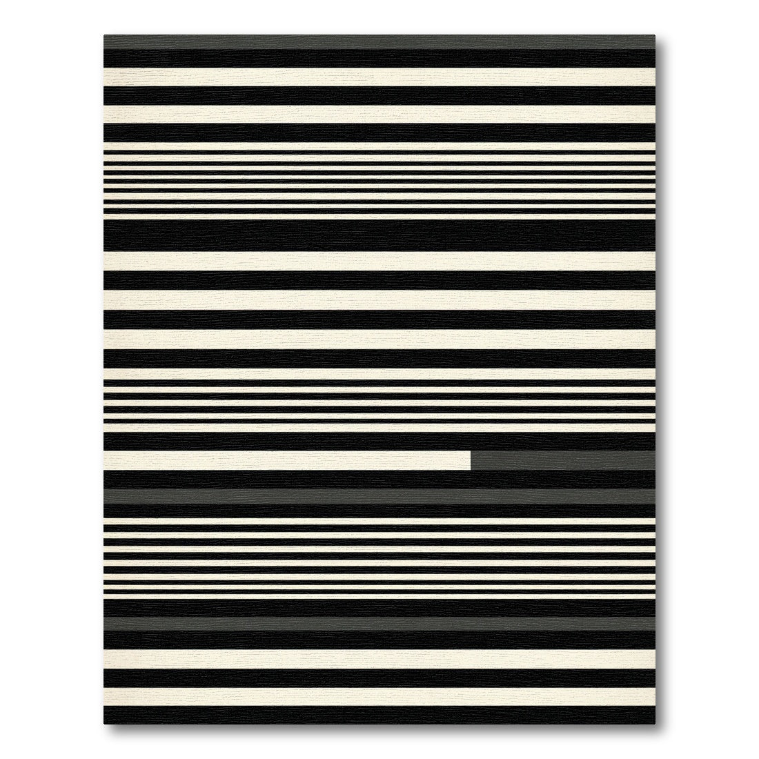 Bold Black White Striped Horizon Rug