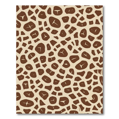 Brown Giraffe Print Organic Shape Rug