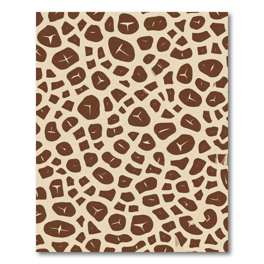 Brown Giraffe Print Organic Shape Rug