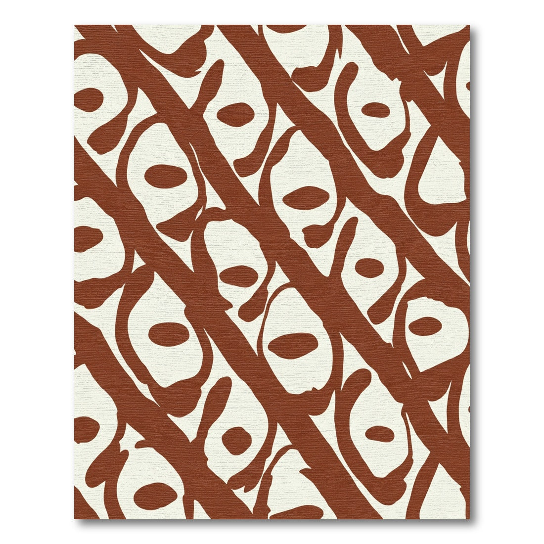 Abstract Organic Ochre Diagonal Swirl Rug
