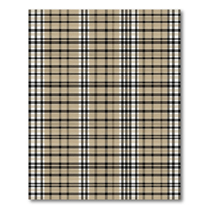 Classic Beige Black Plaid Weave Rug