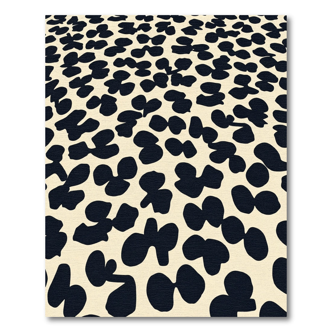 Dotted Black Cream Abstract Bloom Rug