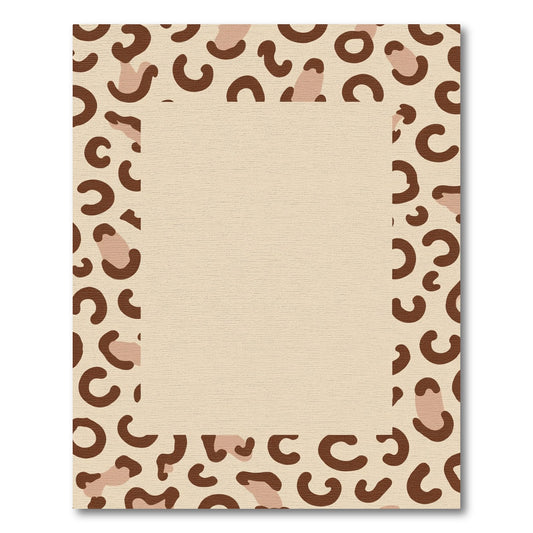 Brown Tan Leopard Spot Rug