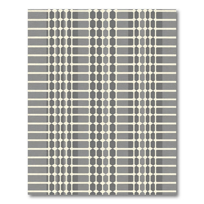 Modern Gray Gradient Hexagon Stripes Rug