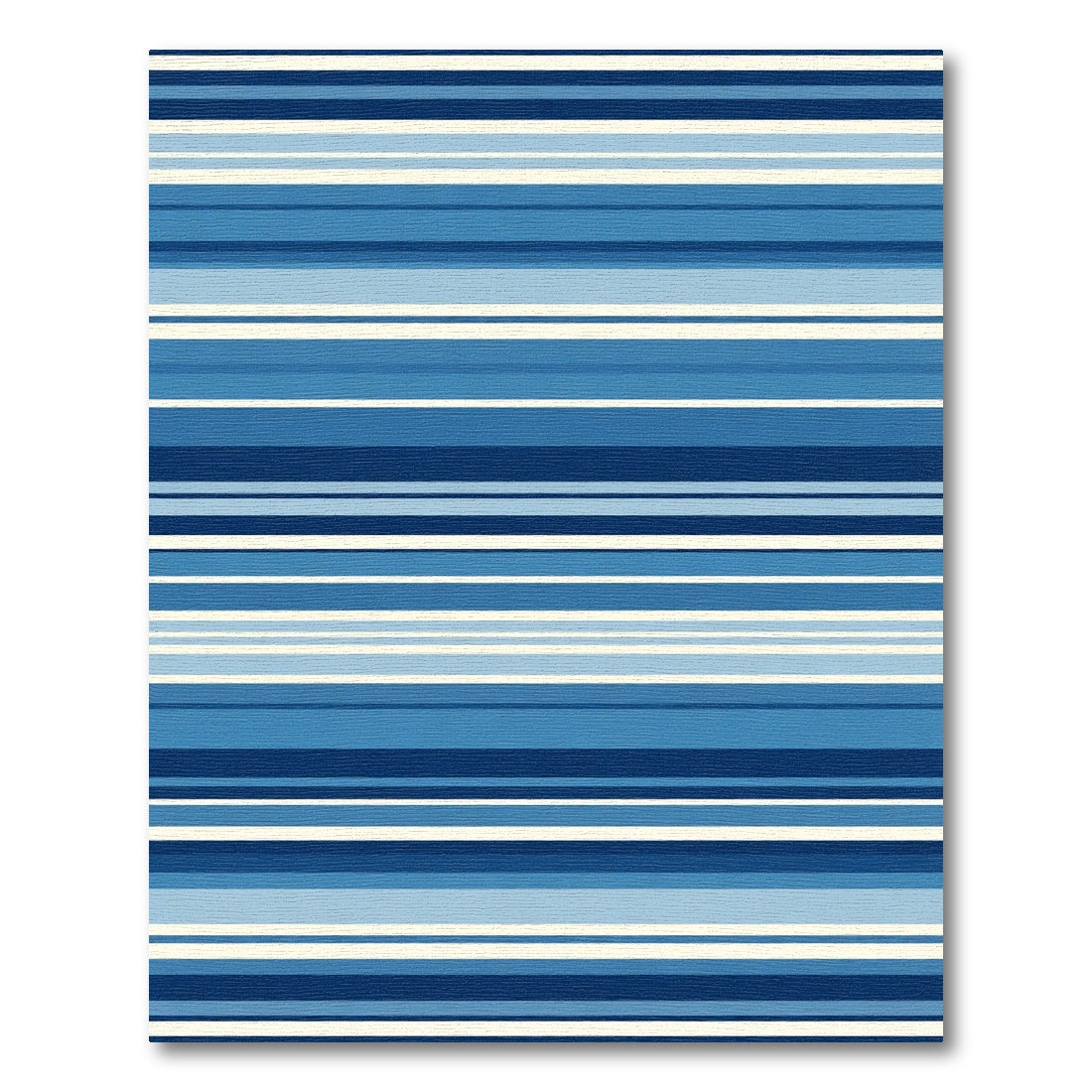 Navy Blue White Multi Stripe Rug