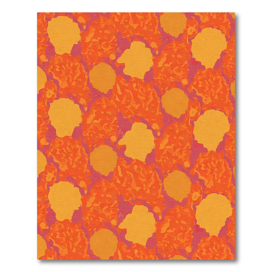 Orange Yellow Floral Burst Rug