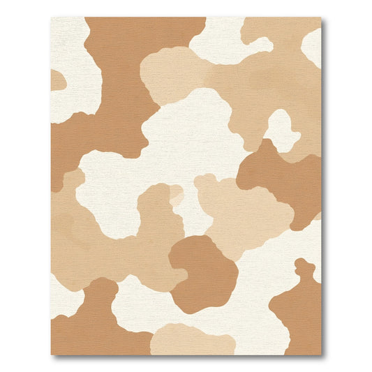 Tan Abstract Cloud Forms Rug