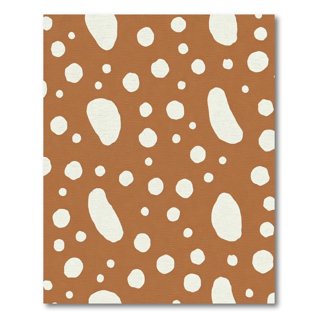 Terracotta White Organic Spot Rug