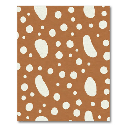 Terracotta White Organic Spot Rug