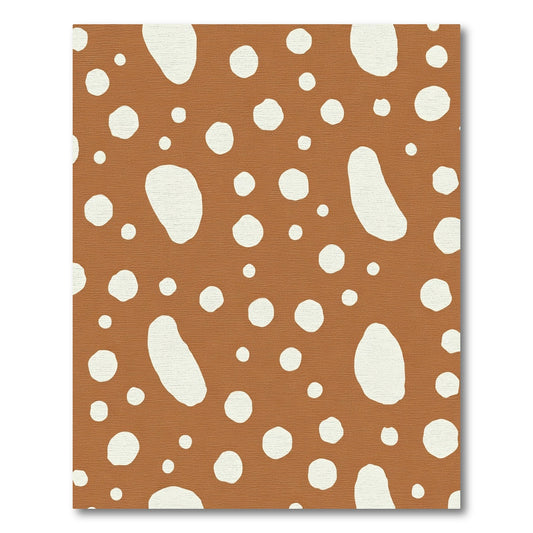 Terracotta White Organic Spot Rug