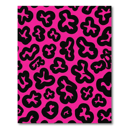 Hot Pink Black Spots Rug