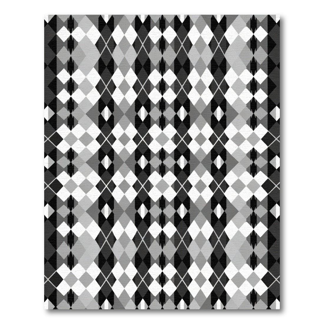 Monochromatic Diamond Grid Intersection Rug