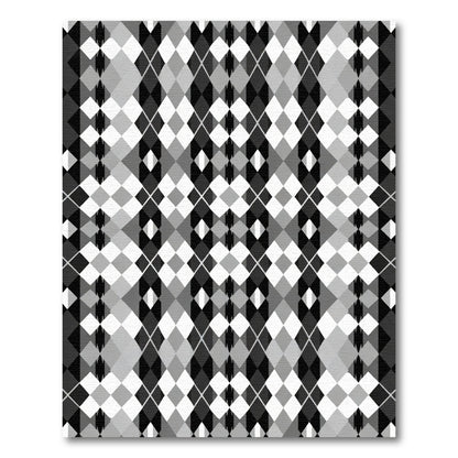 Monochromatic Diamond Grid Intersection Rug