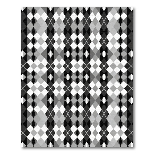 Monochromatic Diamond Grid Intersection Rug