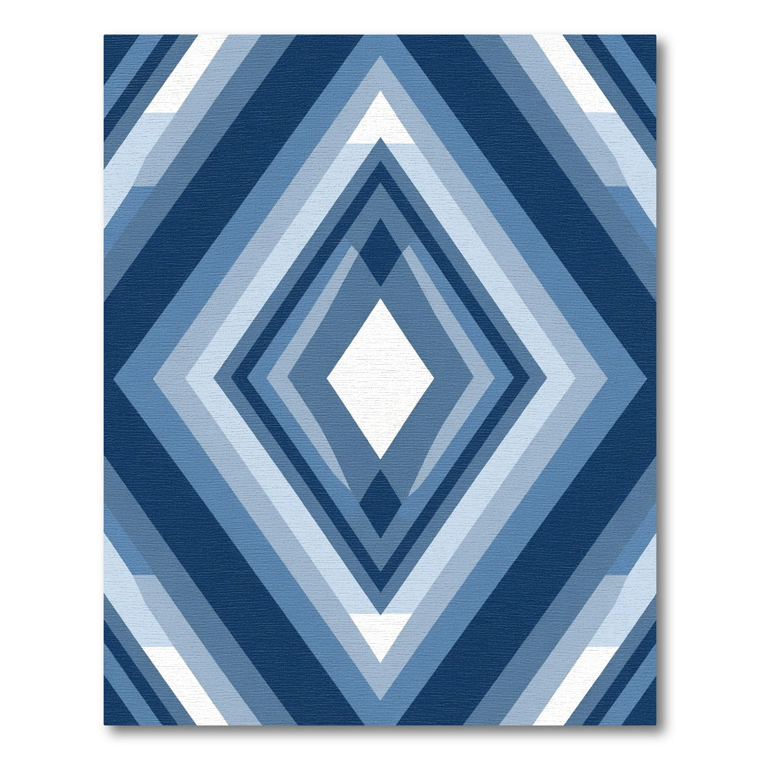 Deep Blue Diamond Layers Rug