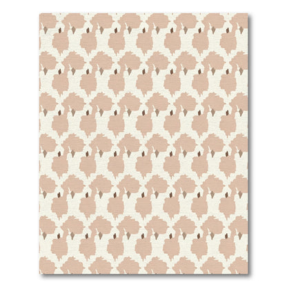 Abstract Blush Camel Geometric Rug